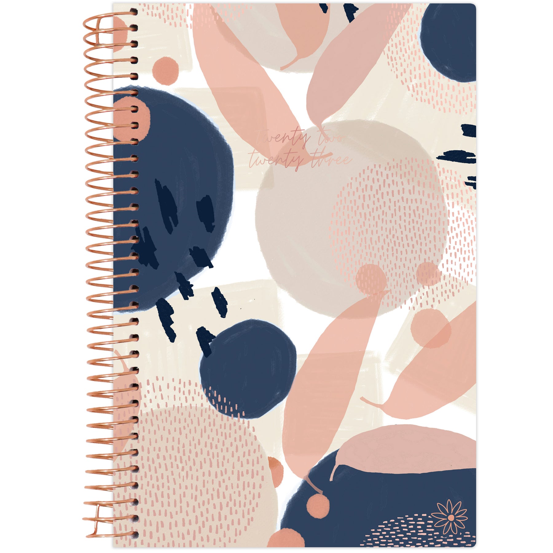 Navy Modern Abstract 2022-23 Soft Cover Planner