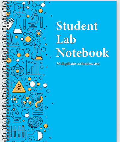 STUDENT LAB NOTEBOOK (50 DUPLICATE PAGE SETS) (CARBONLESS SHEETS)