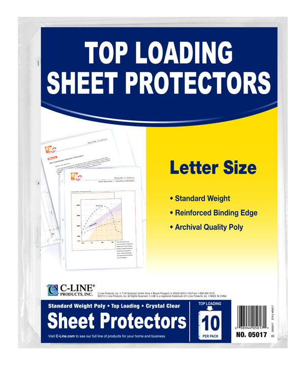 Sheet Protectors (10 Pack) Clear