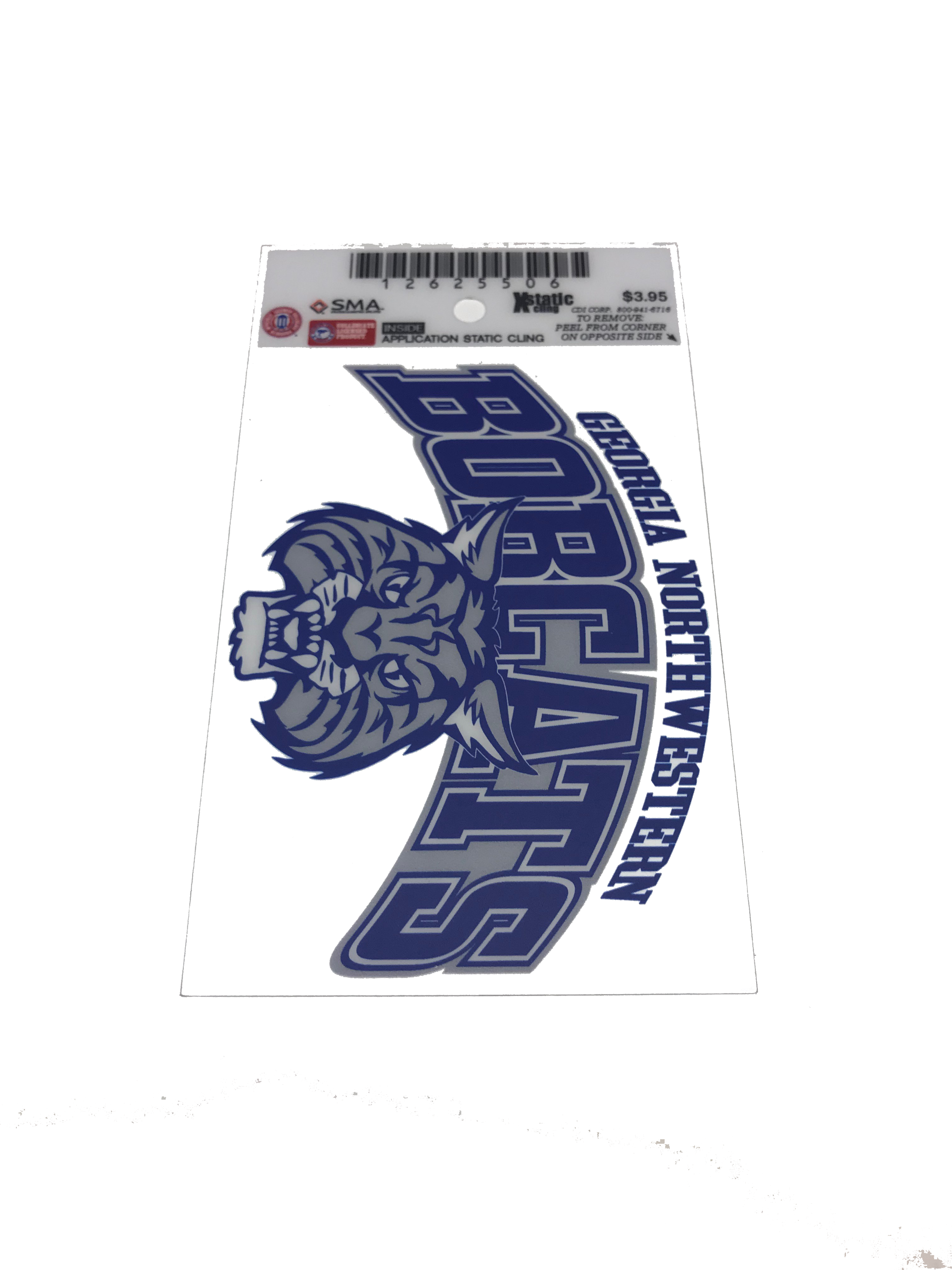 Georgia Northwestern Bobcats Static Cling Decal