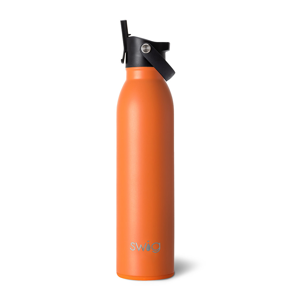 Orange Flip + Sip Water Bottle