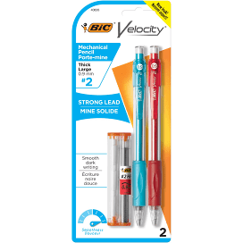 BIC Velocity Original Mechanical Pencil, Thick Point (0.9mm), 2-Count