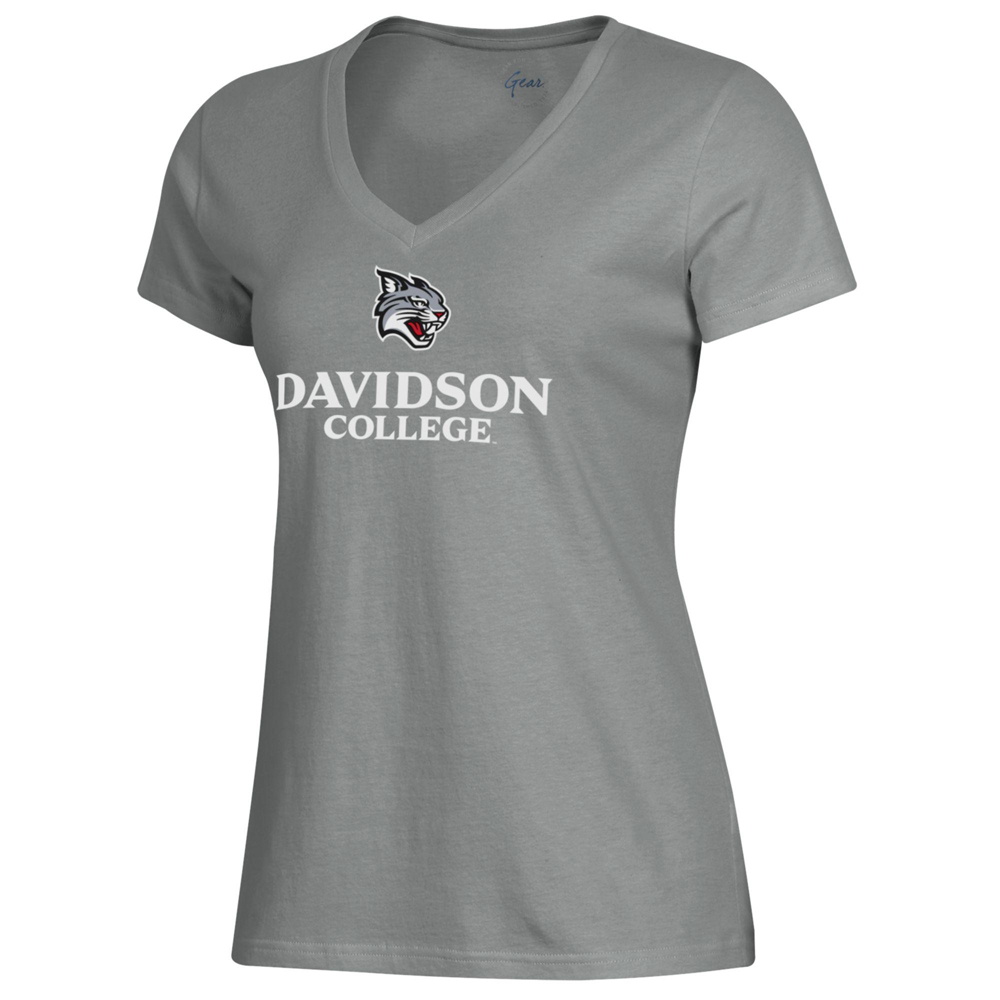 Ladies V Neck Charcoal Tee
