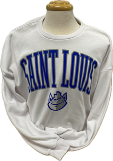 White Saint Louis Billiken Crewneck