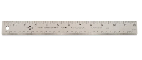 Stainless Steel Flex Ruler 12 inches