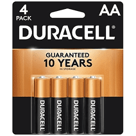 Coppertop AA Alkaline Batteries, 4/Pack