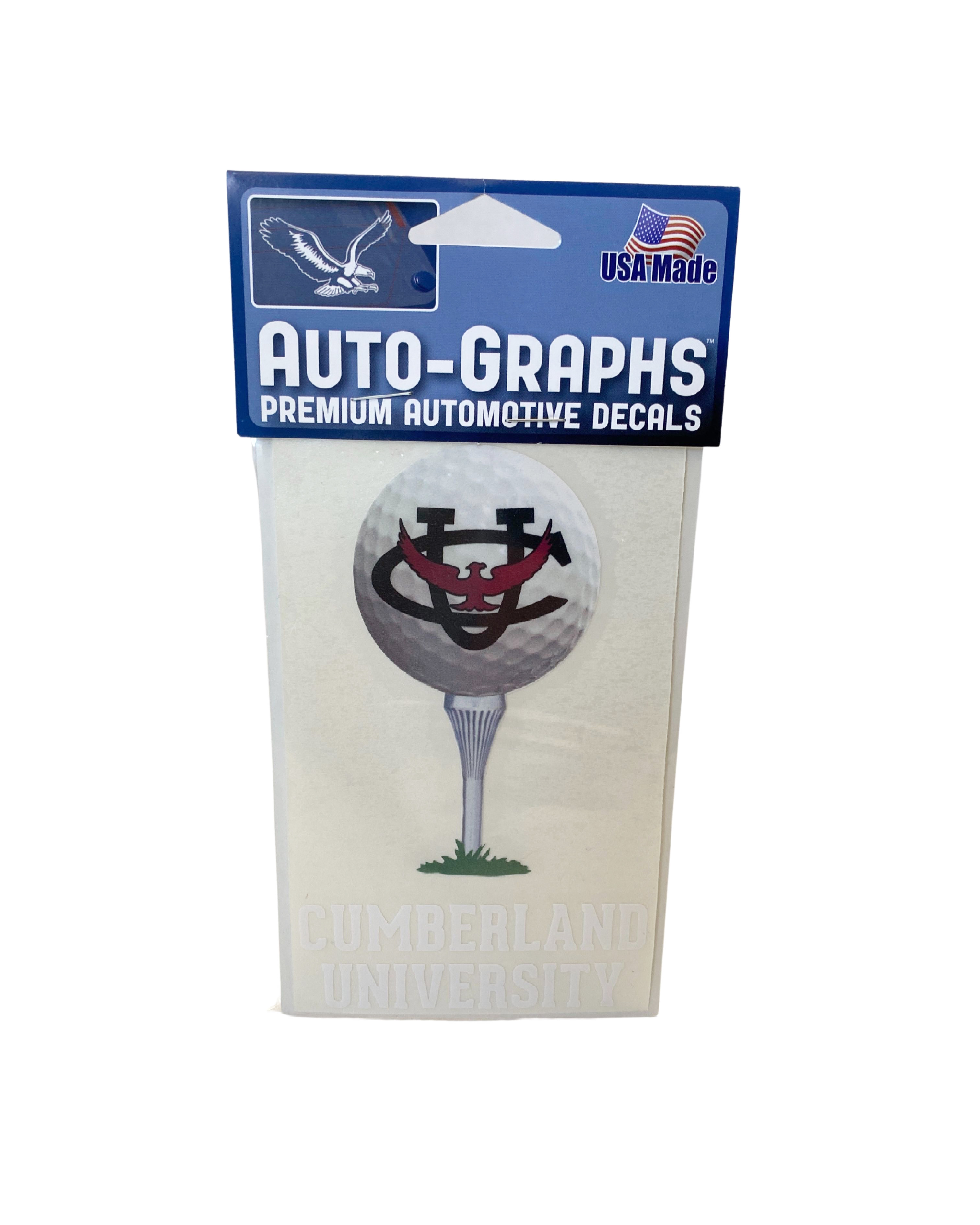 Cumberland University Golf Decal