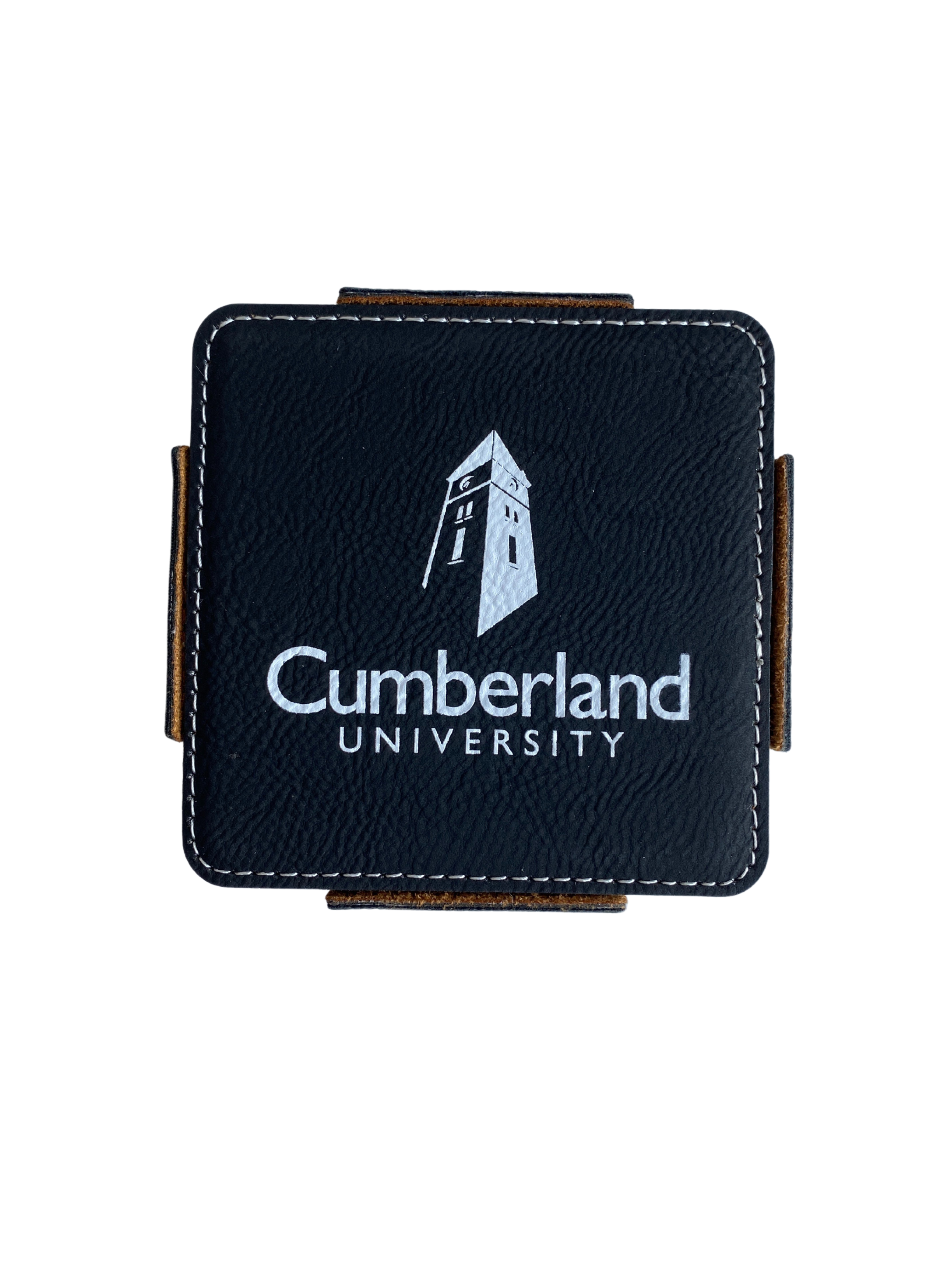 Cumberland University Leather Coaster Set