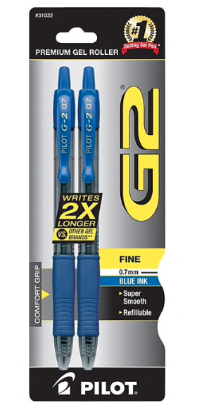 Pilot G2 Retractable Gel Pens