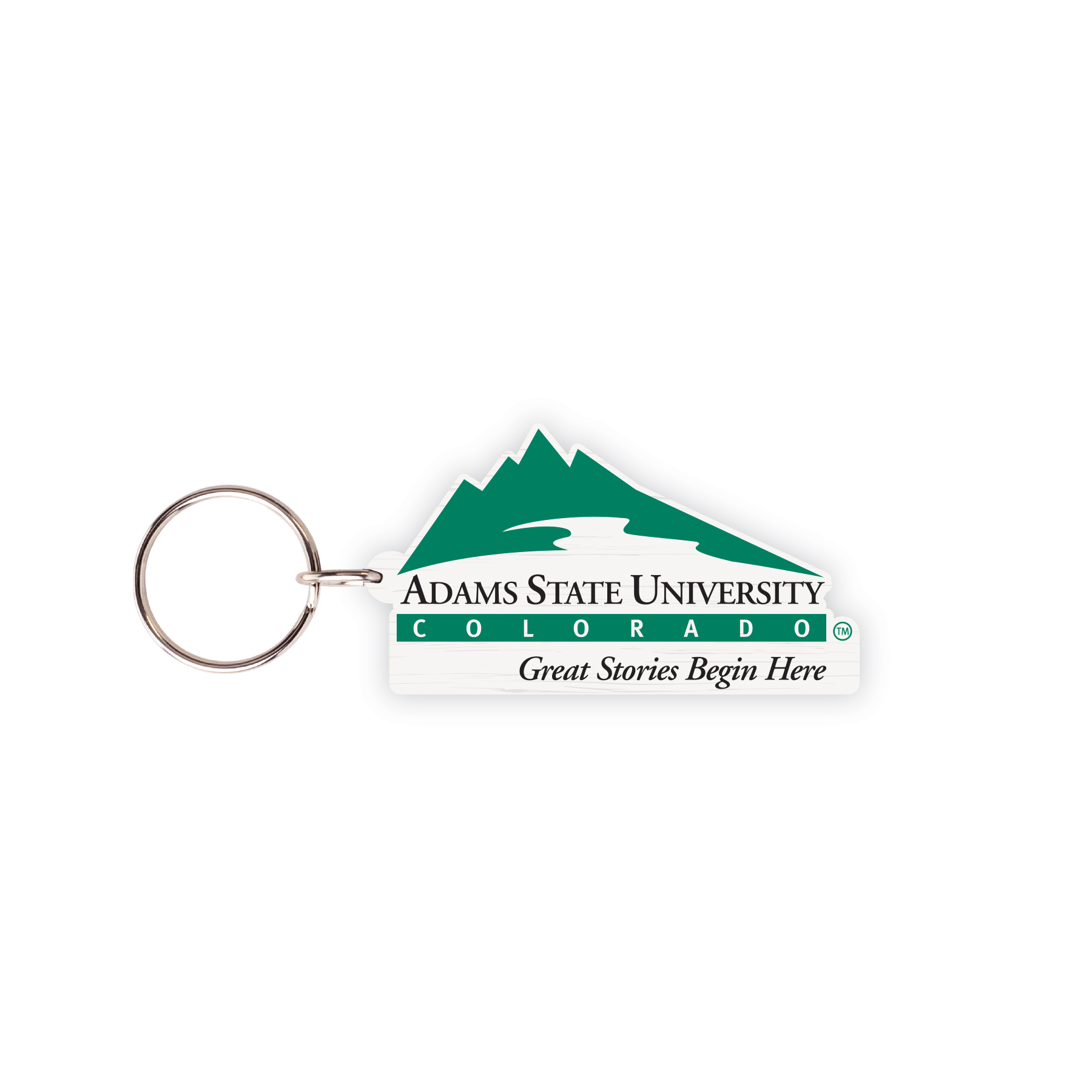 Adams State Wooden Keychain