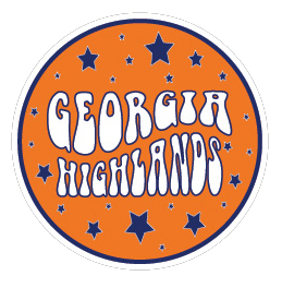 Georgia Highlands Circle w/ Stars Rugged Decal