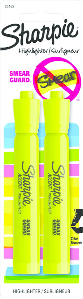 Sharpie Jumbo Tank Style Highlighter - Yellow Chisel 2Pk