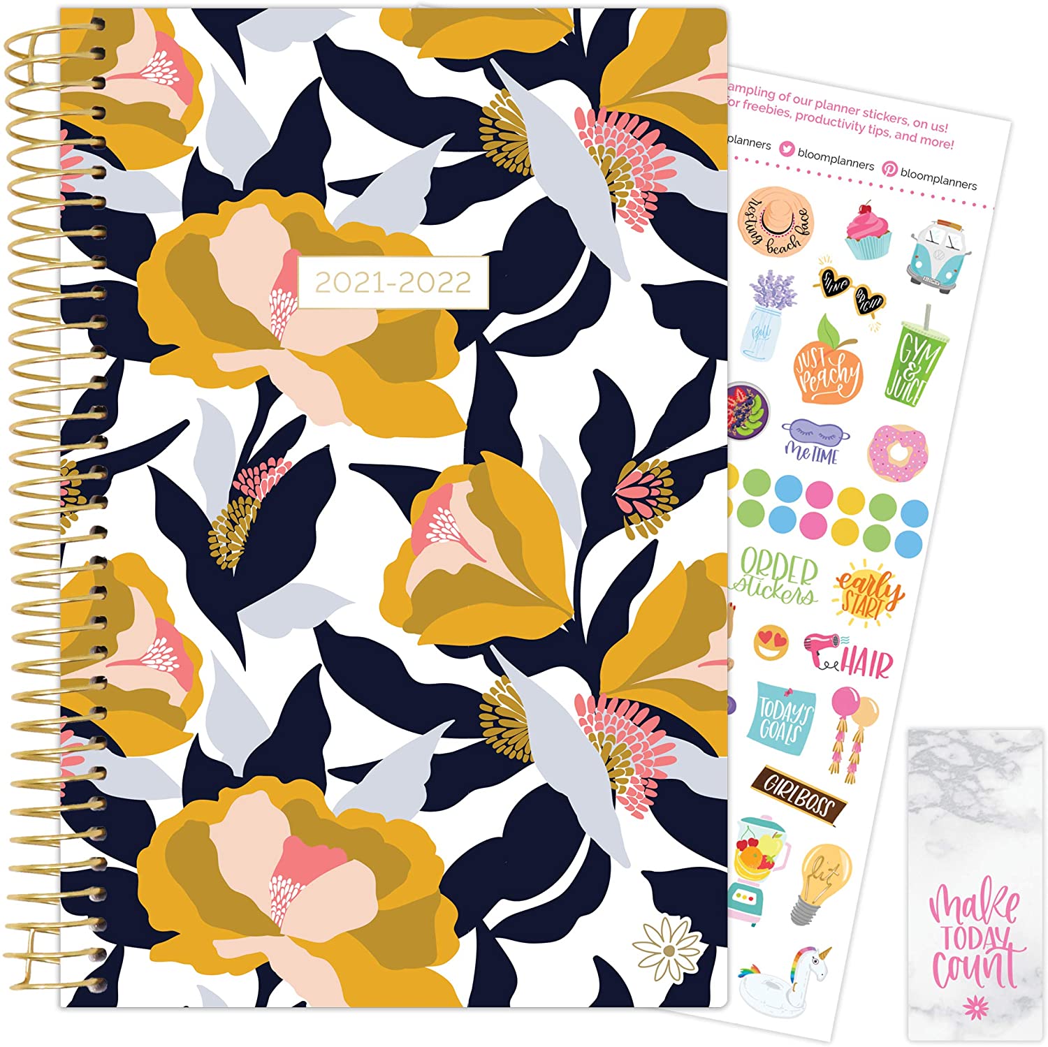 Mustard Floral 2021-22 Soft Cover Planner