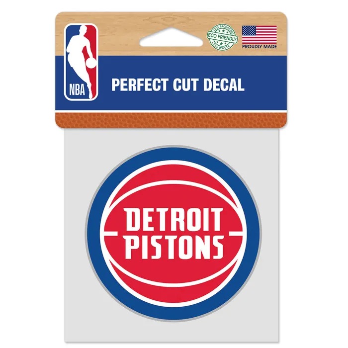 Detroit Pistons Perfect Cut Color Decal 4" x 4"