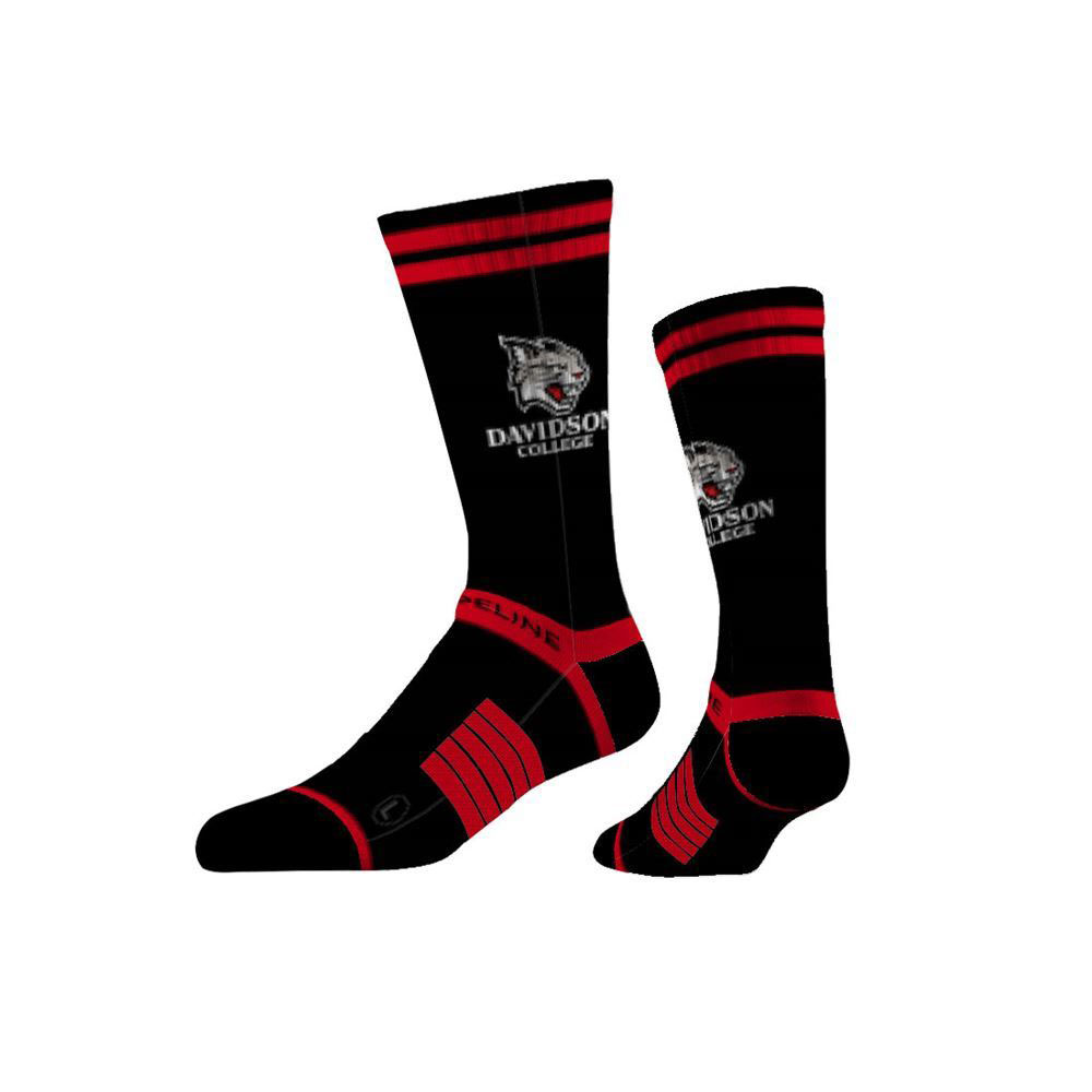 Davidson Crew Socks - Black - Wildcat