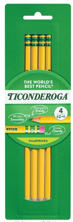 Pencil #2 Presharpened 4ct