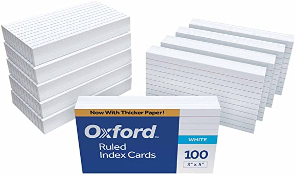 Ruled Index Cards