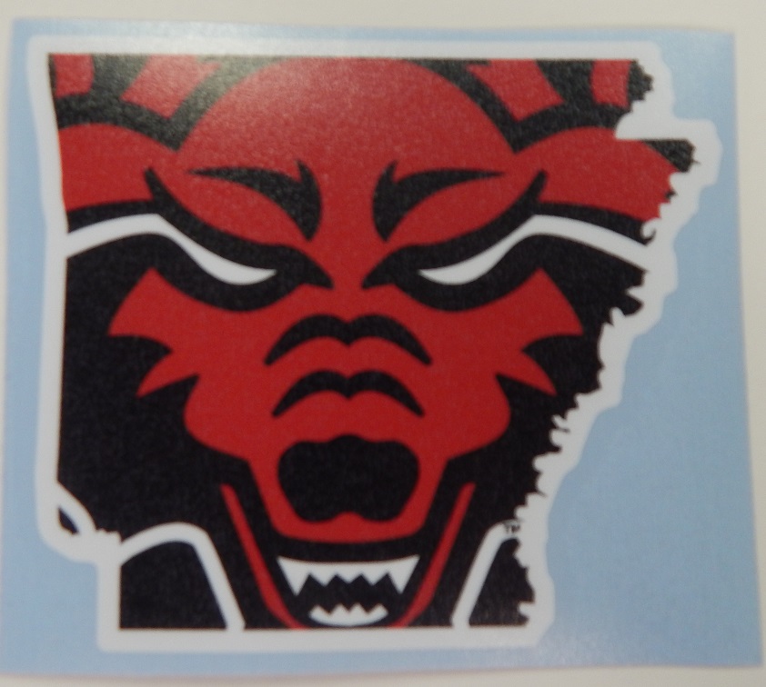 Red Wolves Arkansas Decal 4"