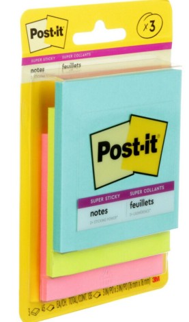 Post It 3X3 Asst