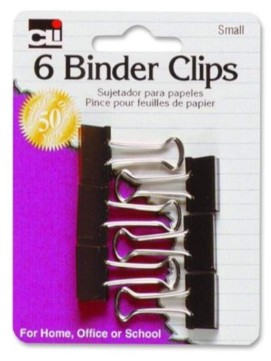 Binder Clips Small 3/4" 6 count