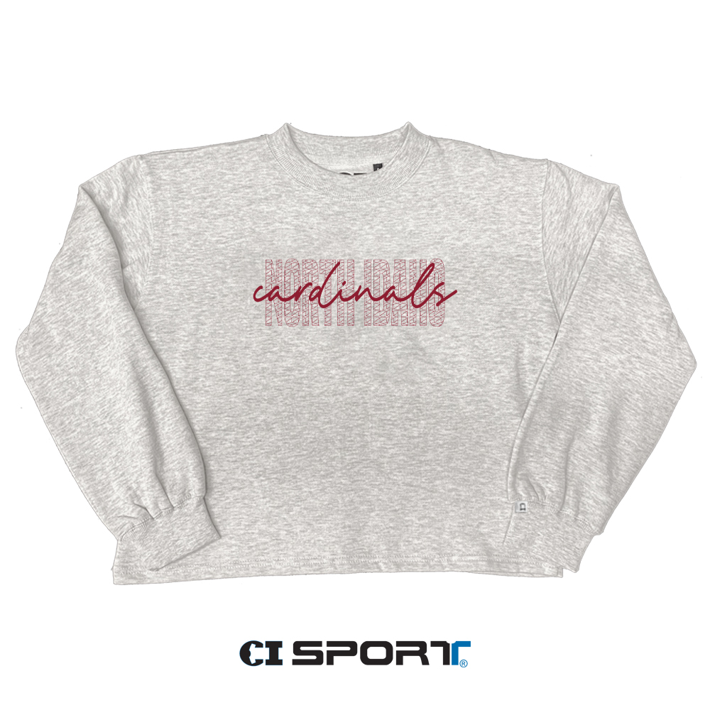 North Idaho Cardinals Ladies Crew Sweatshirt