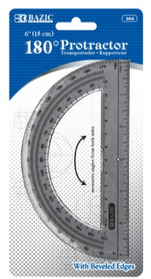 Protractor Semicircle 6" Plastic