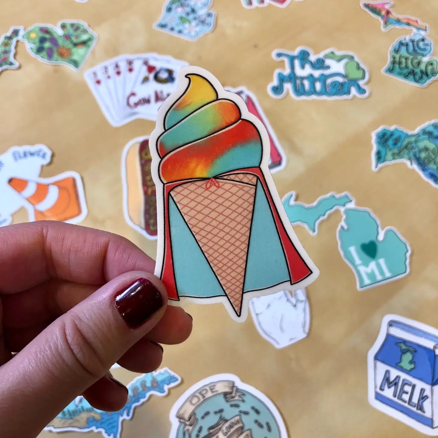 Superman Ice Cream - Michigan Sticker