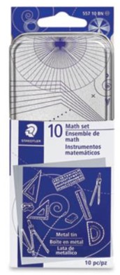 Math Set Xcellence 10 Pc metal box set