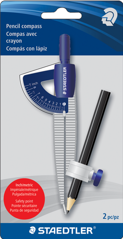Staedtler Compass with Safety Point - Gray-Blue 1Pk