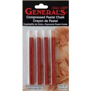 General's Compressed Pastel Chalk Sanguine (4 pcs)