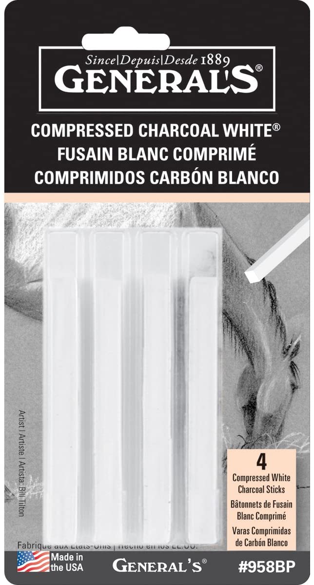 General's Compressed Charcoal White (4 pcs)