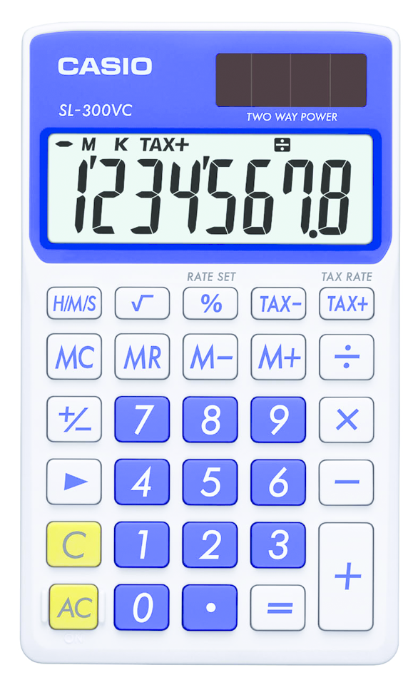 Casio Solar Blue Calculator