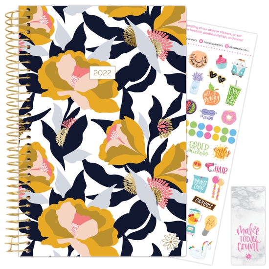 Mustard Floral 2022 Soft Cover Planner