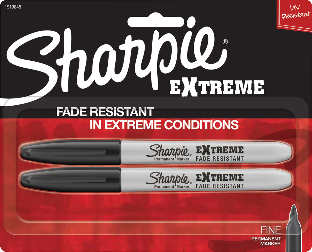 Sharpie Extreme Permanent Marker - Black Fine 2Pk BP