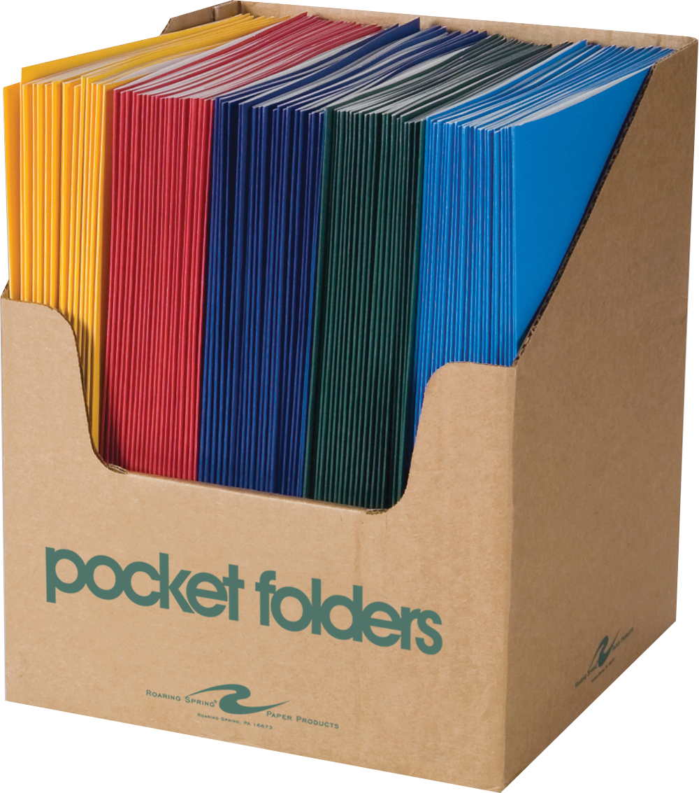 Roaring Spring Embossed Paper Pocket Folder - 9.5x11.75in 2 Pocket