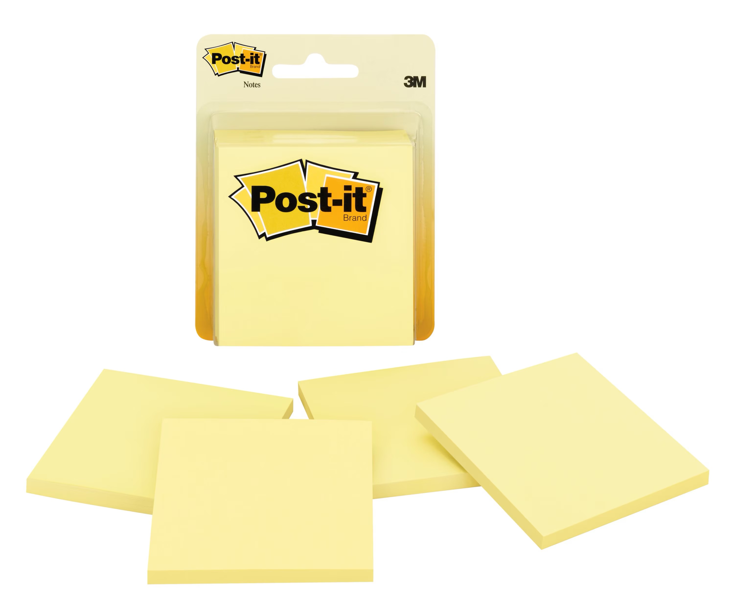 3M Post-it Notes 3"x3" Yellow- 4pk