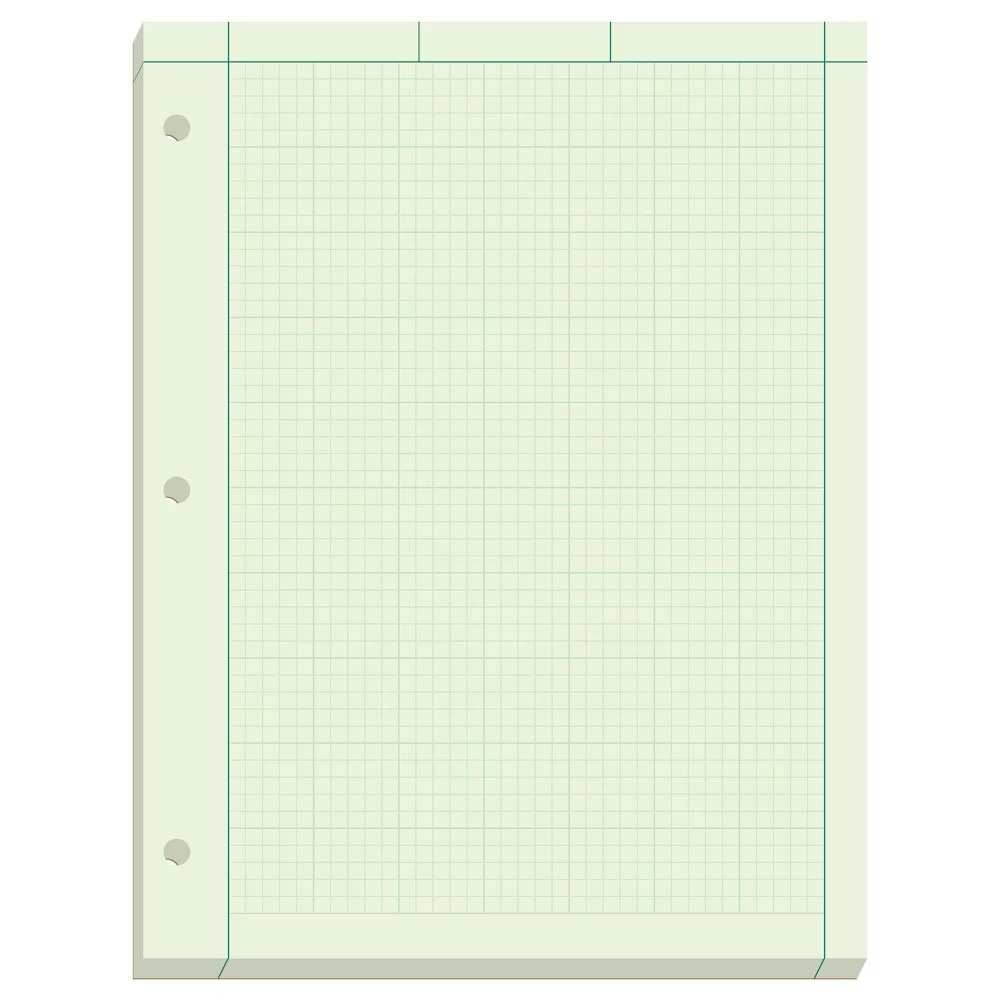 Ampad Computation Book Engineering Pad- 5 Square Green