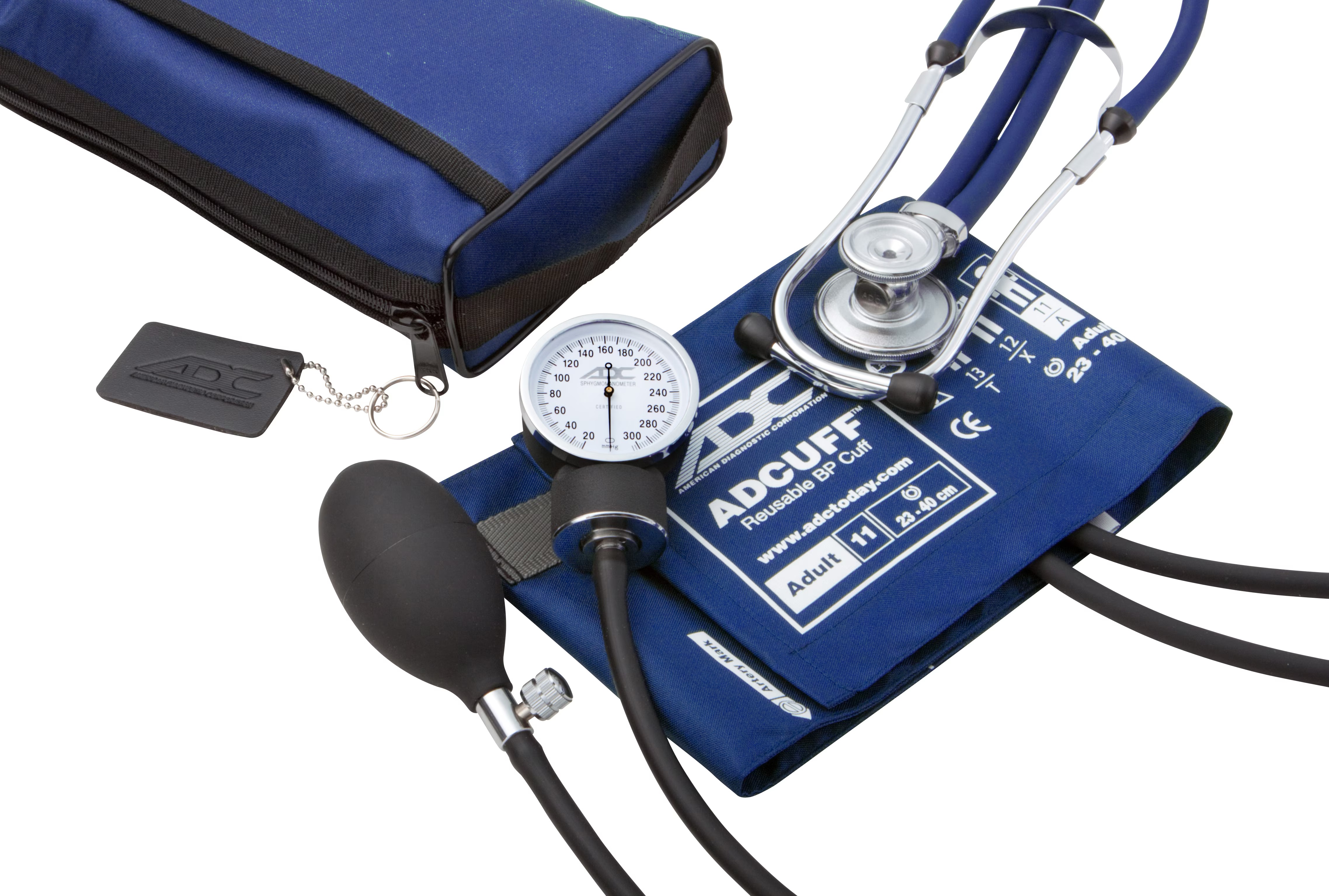 ADC Pro's Combo 768/641 Aneroid/Sprague Stethoscope Kit Adult Royal Blue