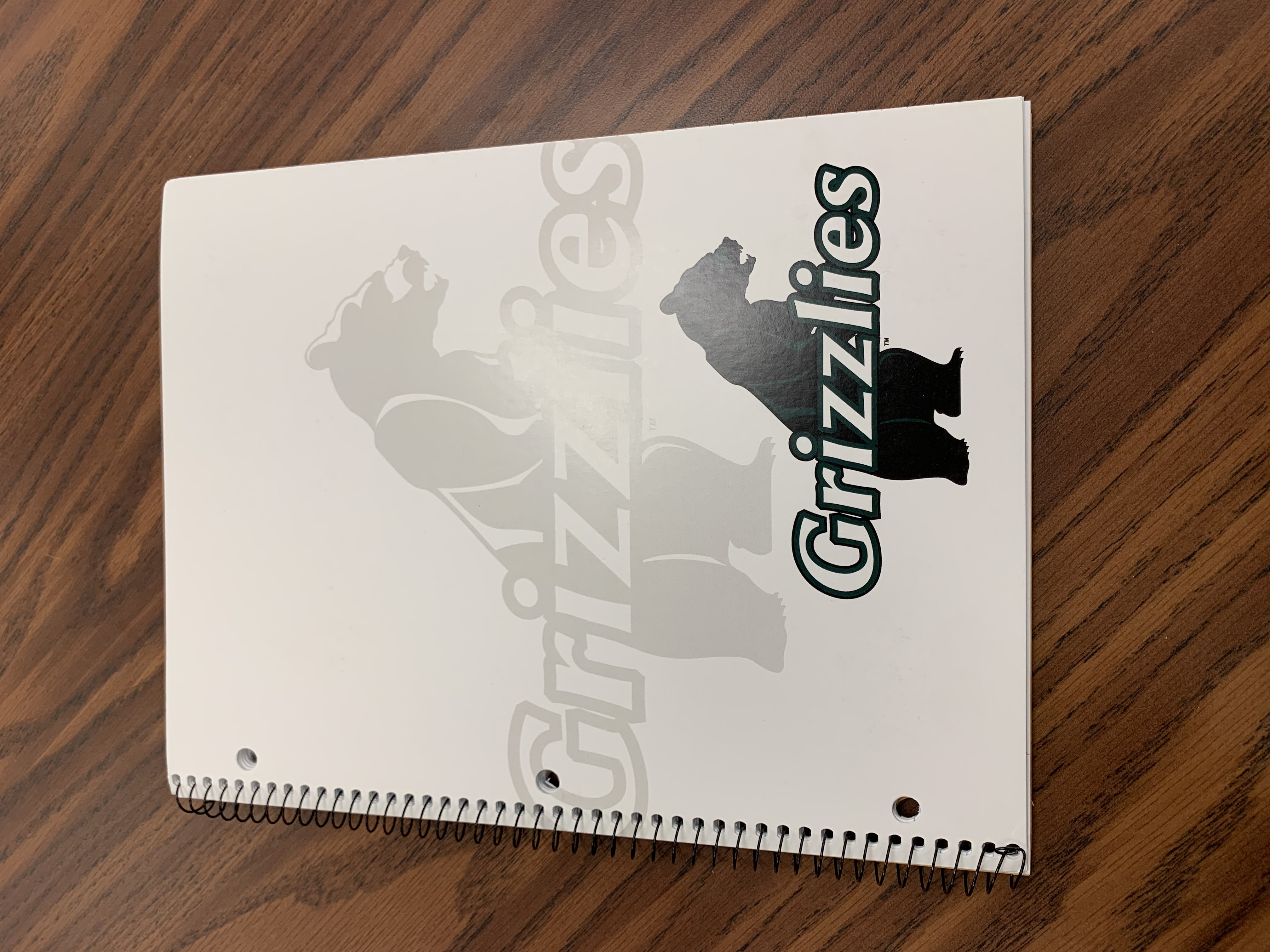Grizzlies 1-Subject Noteboook