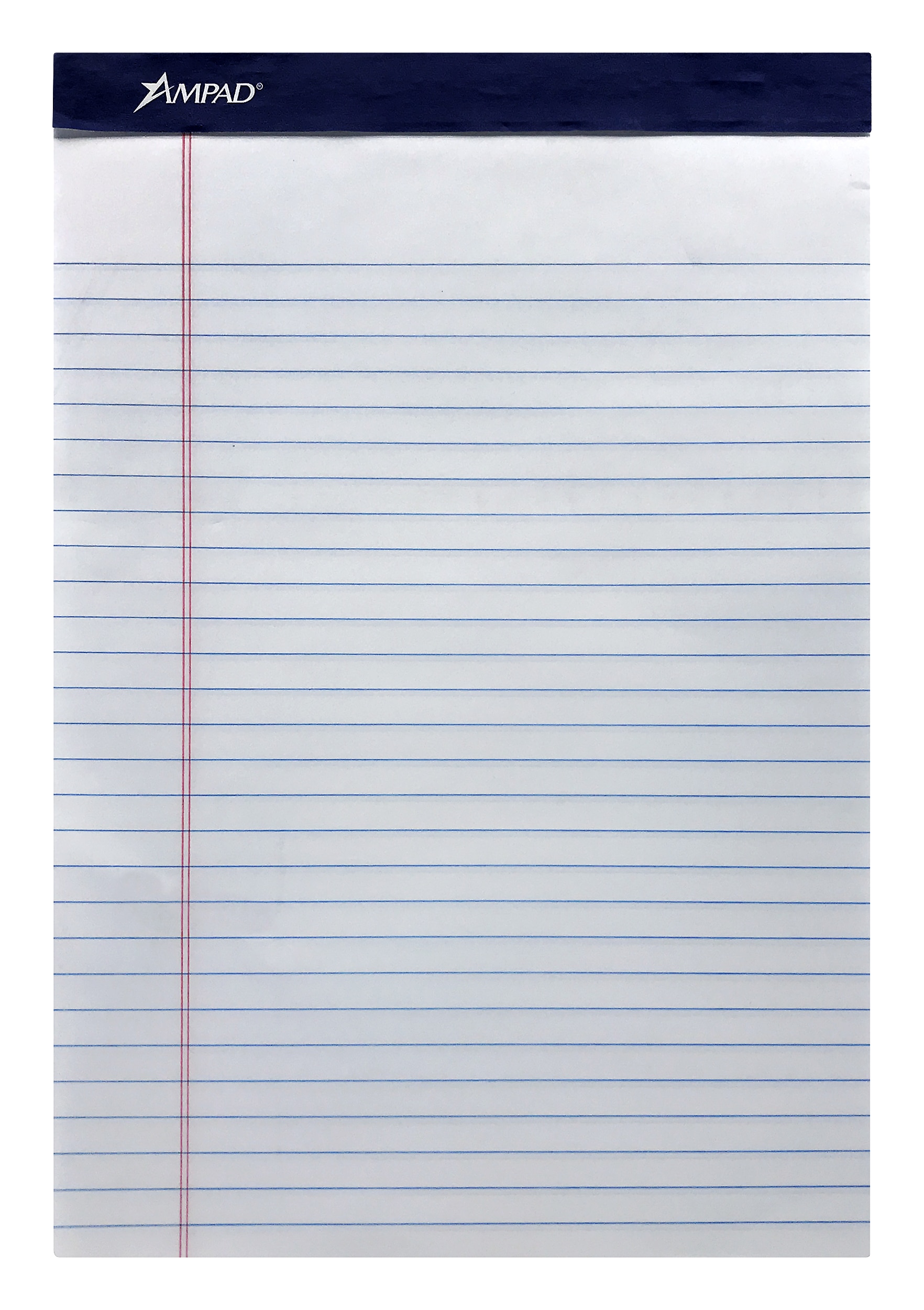 Ampad Perforated Writing Pad- White Wide Ruled 50 Sheets