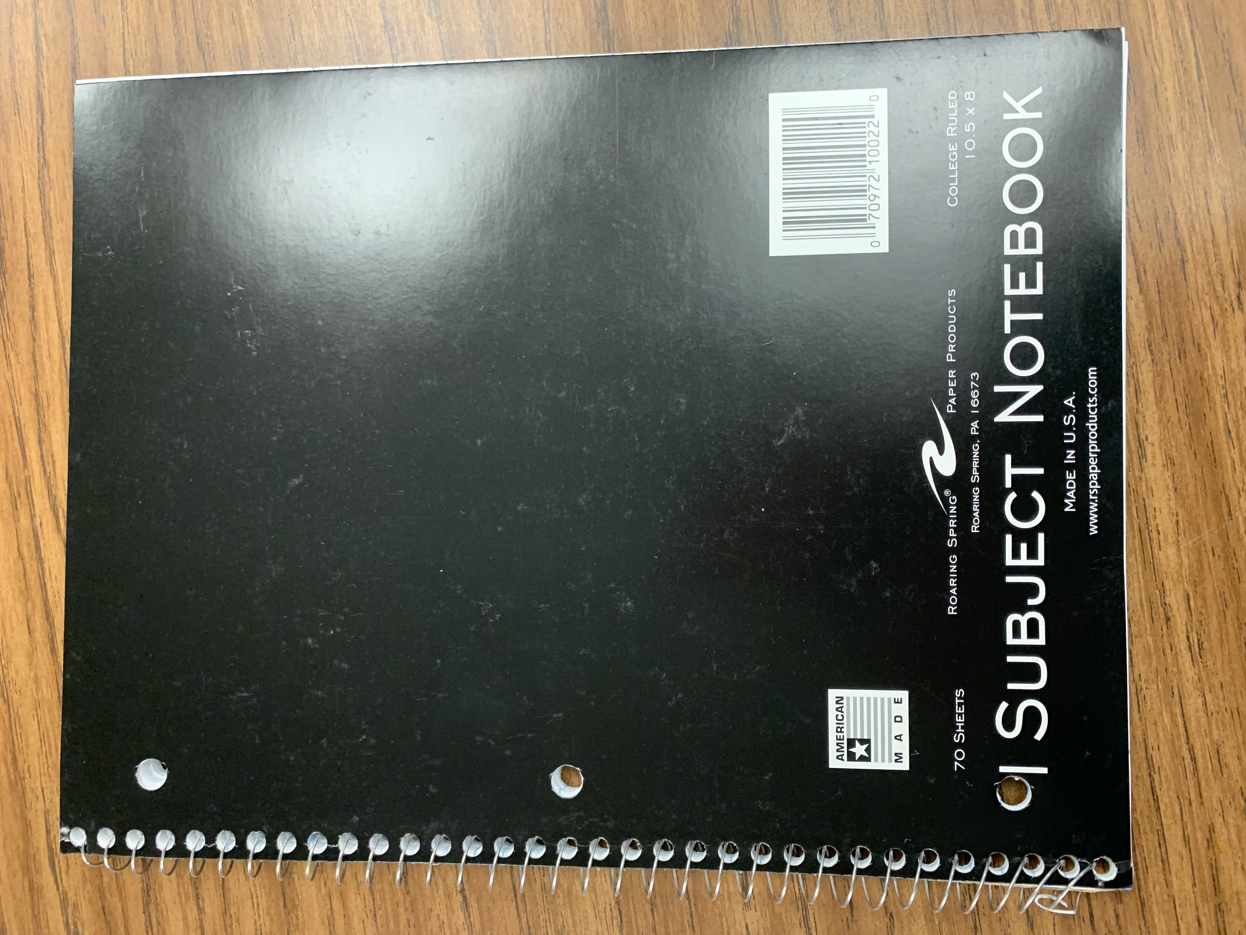 College Ruled 1 Subject Notebook 70 sheets