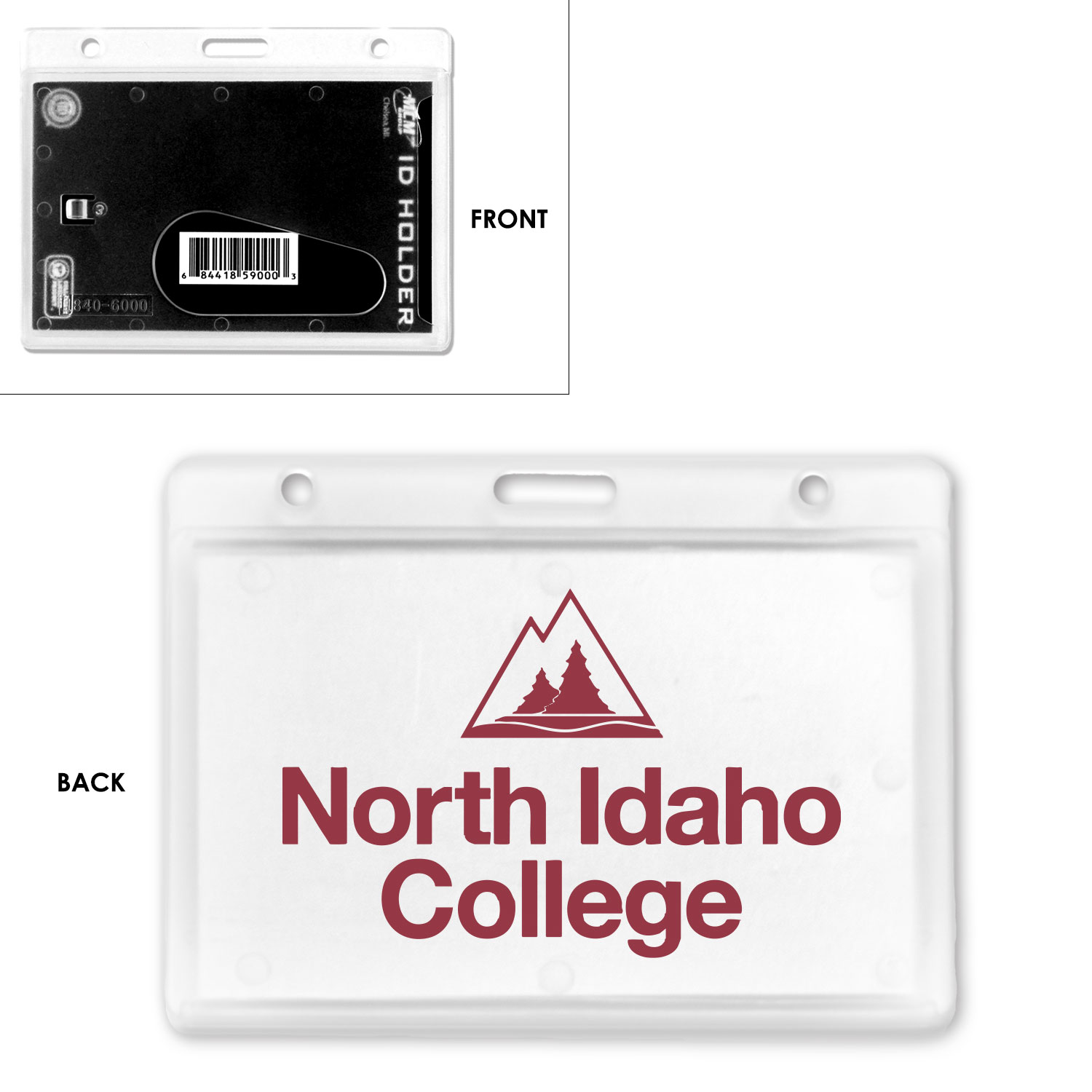 North Idaho College Rigid ID Holder