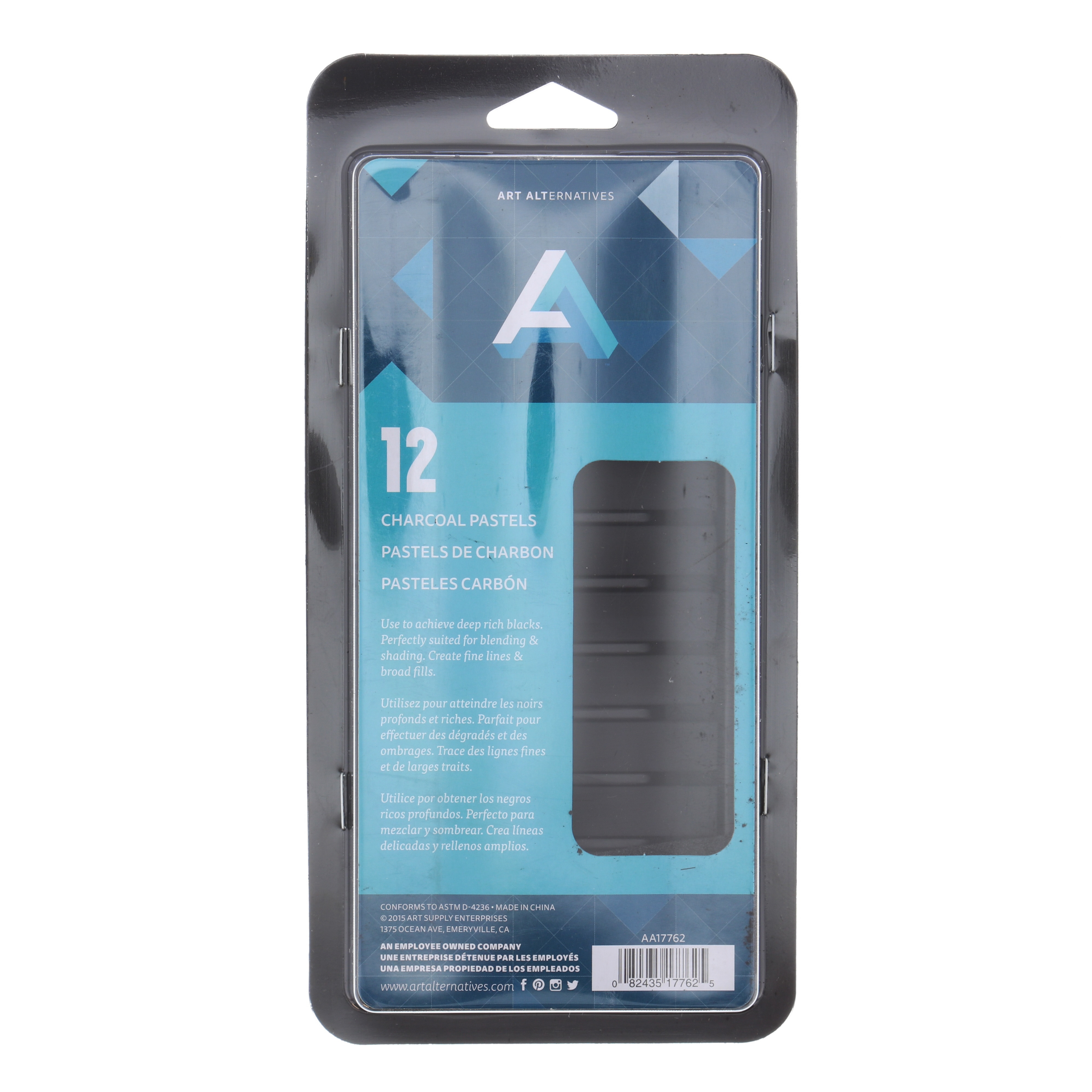 Art Alternatives Charcoal Pastels 12-Stick Set