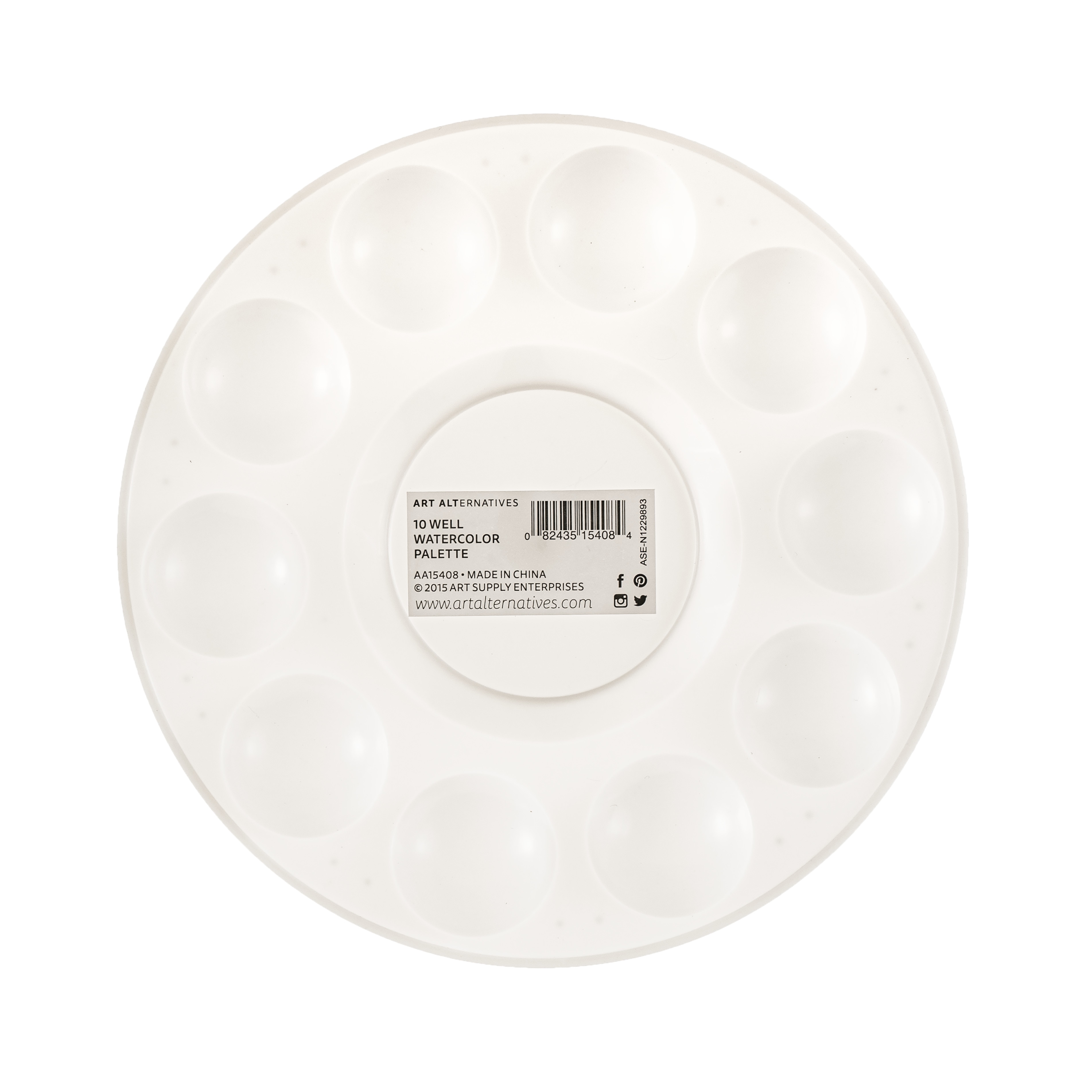 Art Alternatives Water/Paint Tray White Plastic 10 Well Round