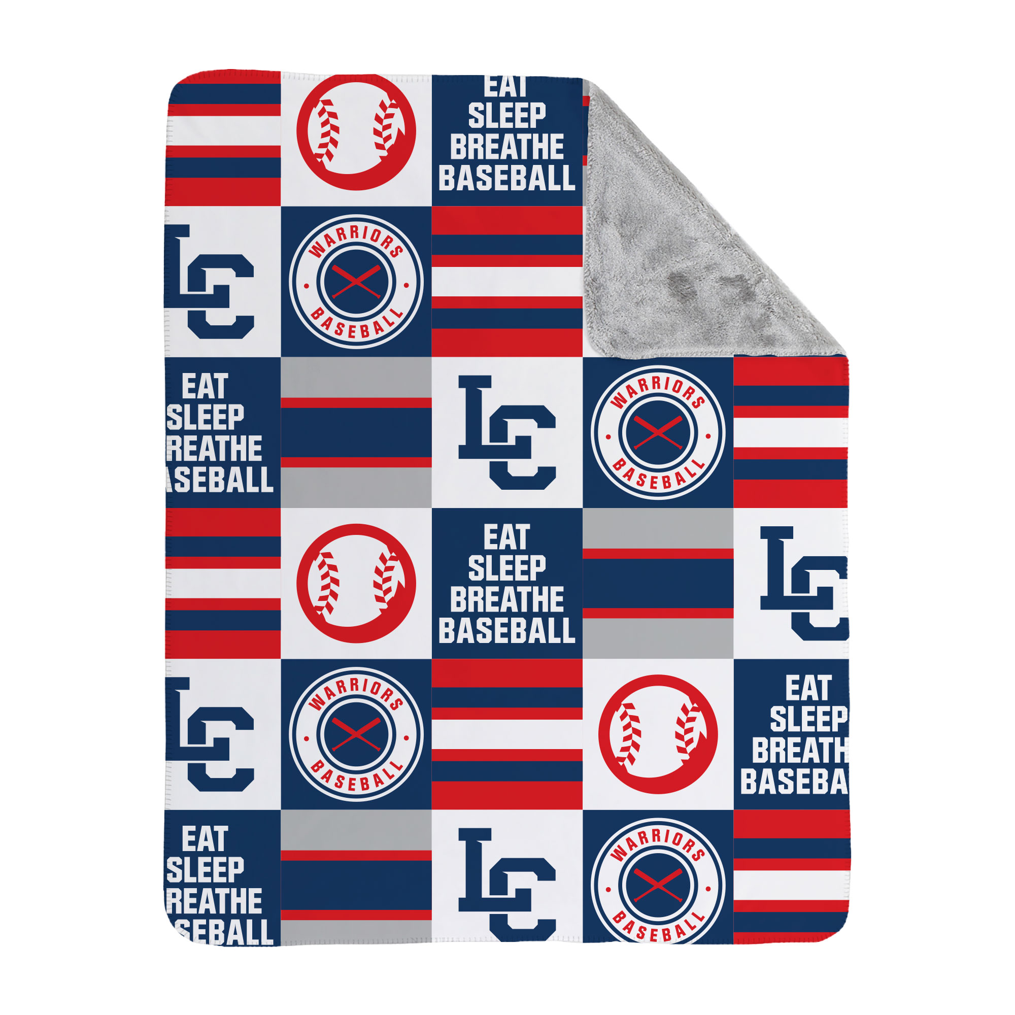LC State Warriors Baseball Sherpa Throw Blanket