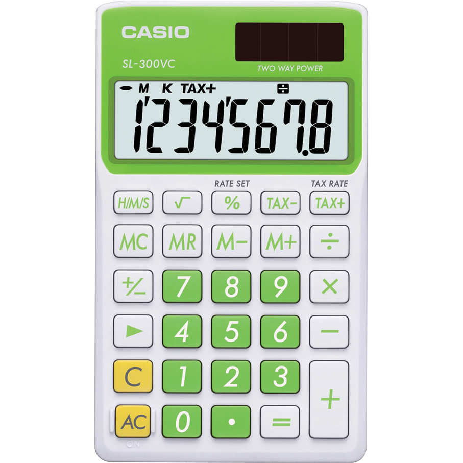 Casio SL-300VC Basic Calculator - Green 1pk
