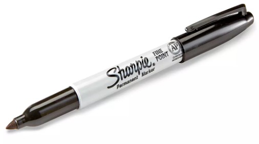 Marker Sharpie Fine Black Super 1/cd