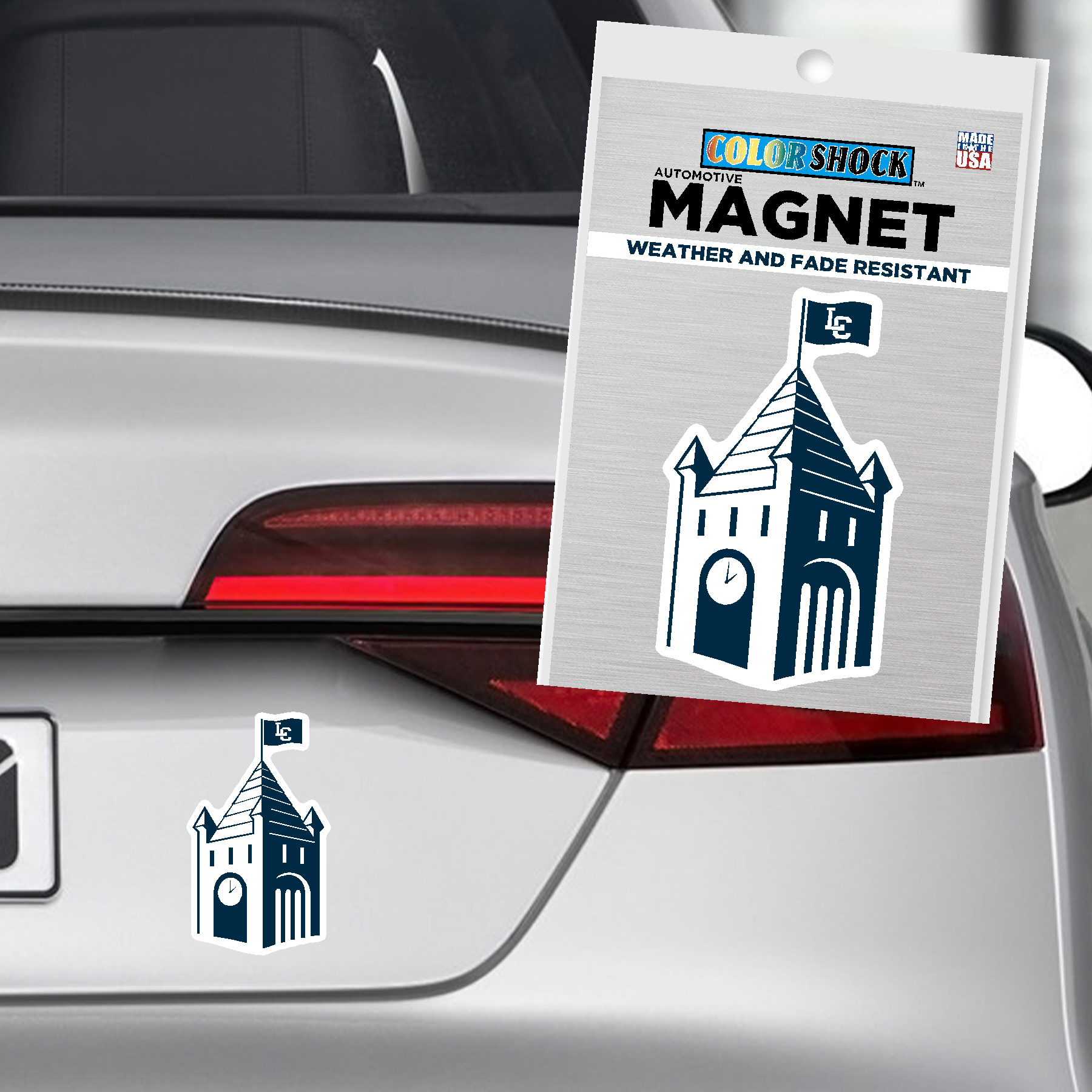 LC State Clocktower Automotive Magnet