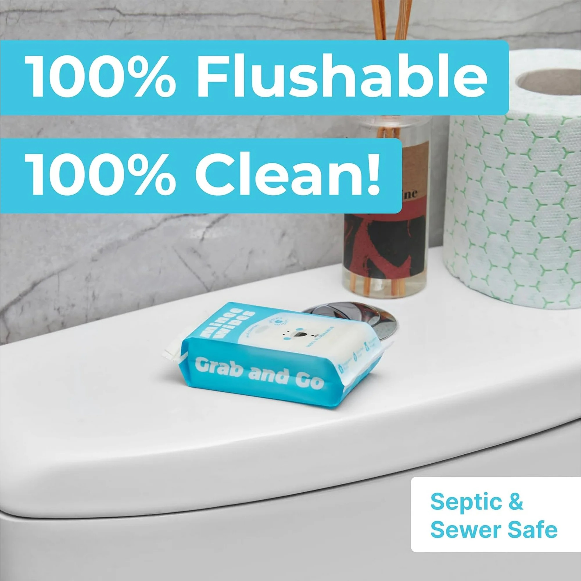Impossibly Compact Travel Flushable Wipes
