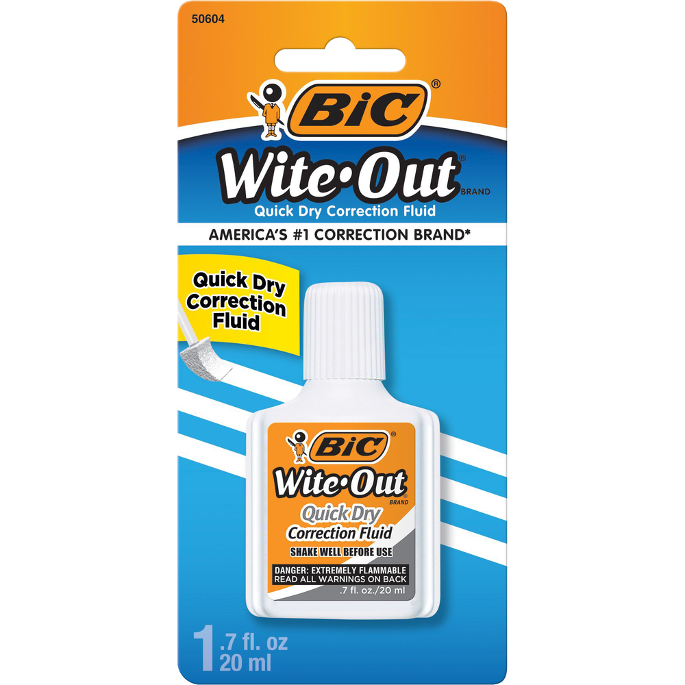 Wite-Out Quick Dry Fluid Bic 1/cd